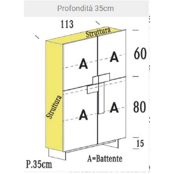 MADIA GINEVRA ALTA PENSILE H. 123 - Pianca