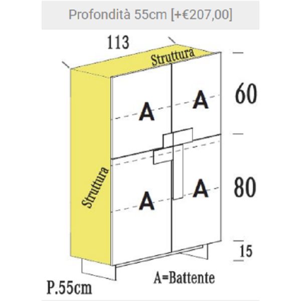 MADIA GINEVRA ALTA A TERRA H.123 - Pianca