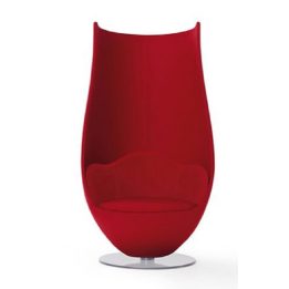 WANDERS’ TULIP ARMCHAIR panno rosso - Cappellini