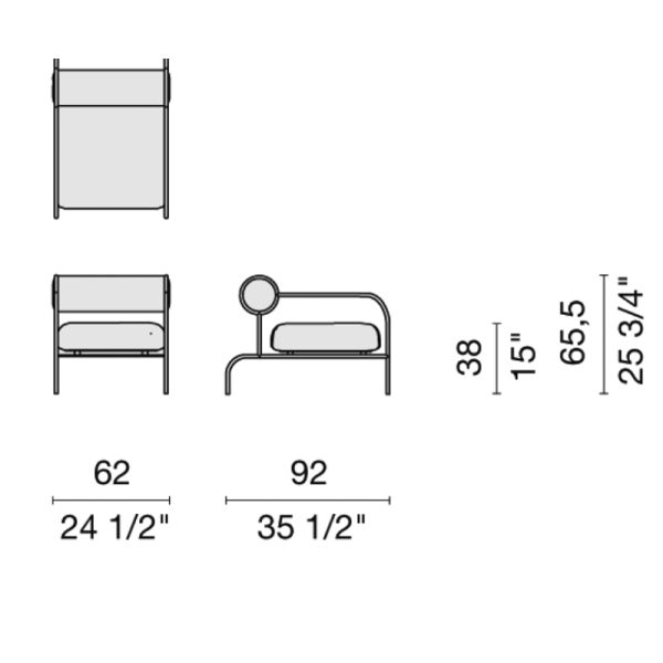 SOFA WITH ARMS BLACK EDITION - Cappellini