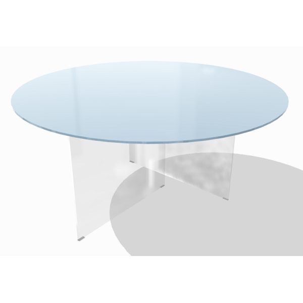 Tavolo AIR GLASS lucido round - LAGO