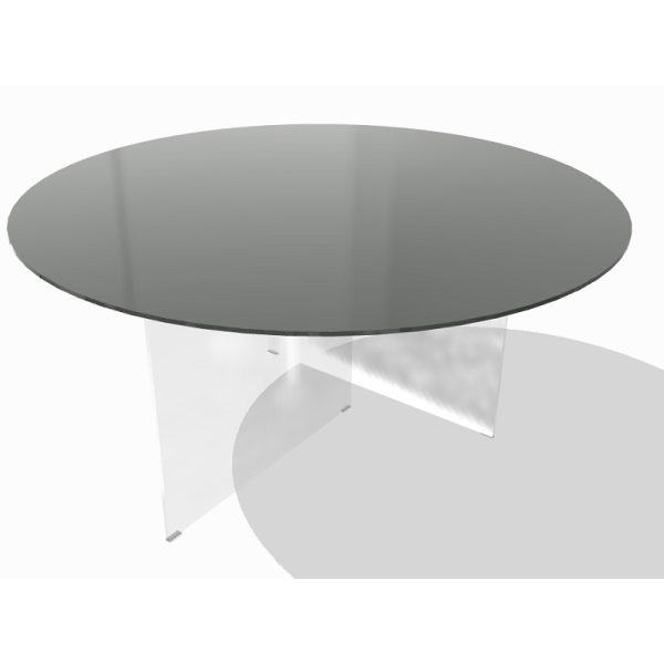 Tavolo AIR GLASS lucido round - LAGO