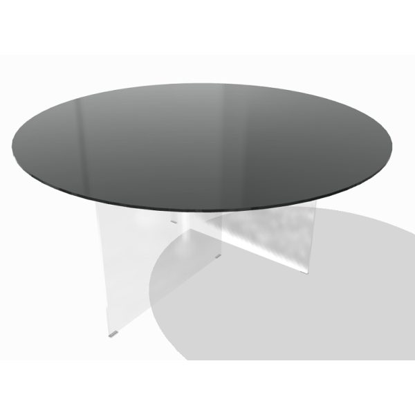 Tavolo AIR GLASS lucido round - LAGO