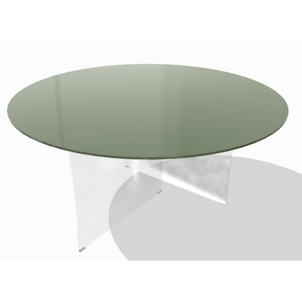 Tavolo AIR GLASS lucido round - LAGO