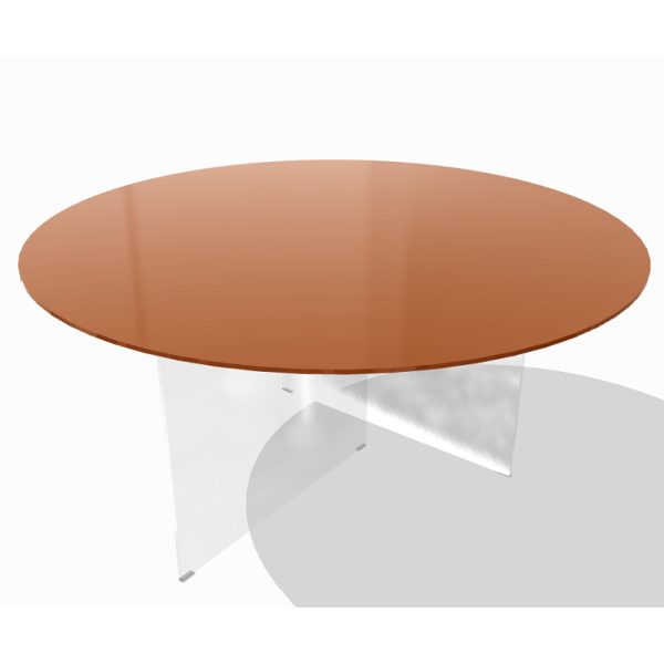 Tavolo AIR GLASS lucido round - LAGO