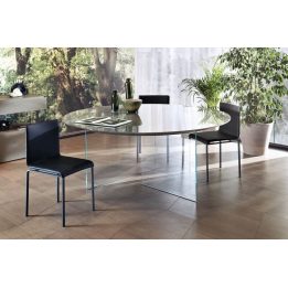 Tavolo AIR GLASS lucido round - LAGO