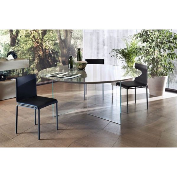 Tavolo AIR GLASS lucido round - LAGO