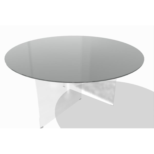 Tavolo AIR GLASS opaco round  - LAGO
