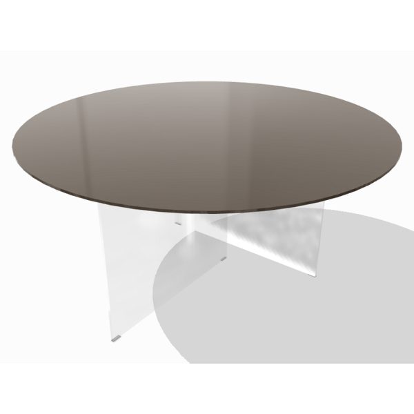 Tavolo AIR GLASS opaco round  - LAGO