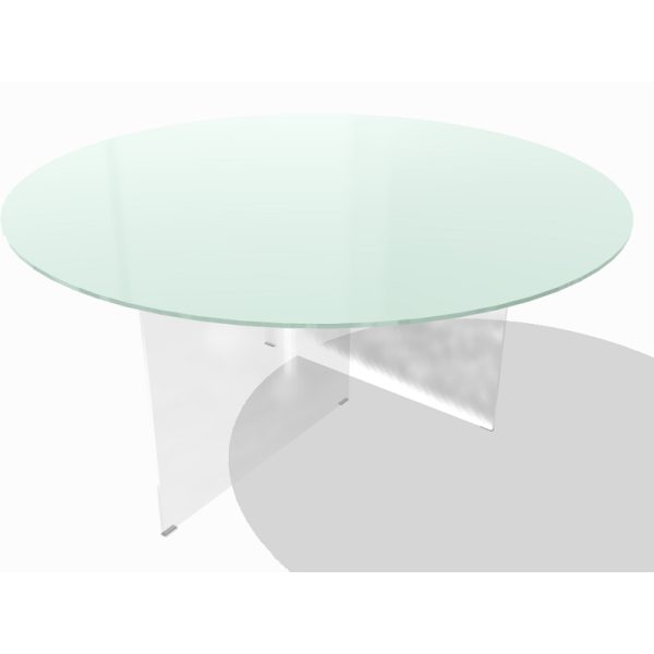 Tavolo AIR GLASS opaco round  - LAGO