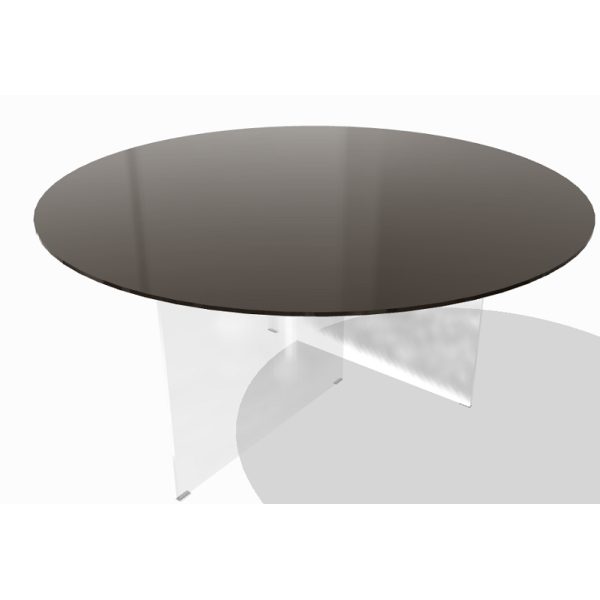 Tavolo AIR GLASS opaco round  - LAGO