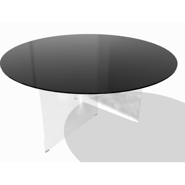 Tavolo AIR GLASS opaco round  - LAGO
