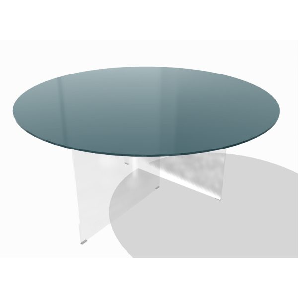 Tavolo AIR GLASS opaco round  - LAGO