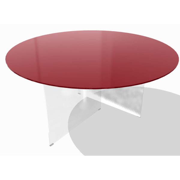 Tavolo AIR GLASS opaco round  - LAGO