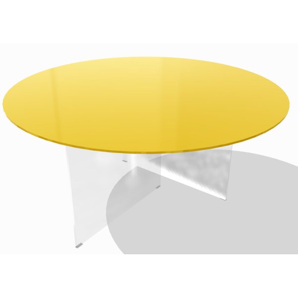 Tavolo AIR GLASS opaco round  - LAGO