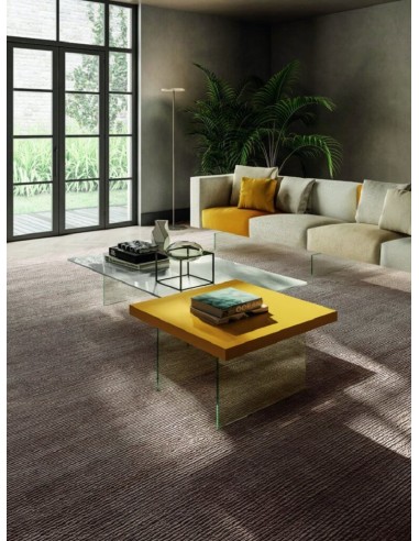 Tavolino AIR H.32 vetro opaco - LAGO