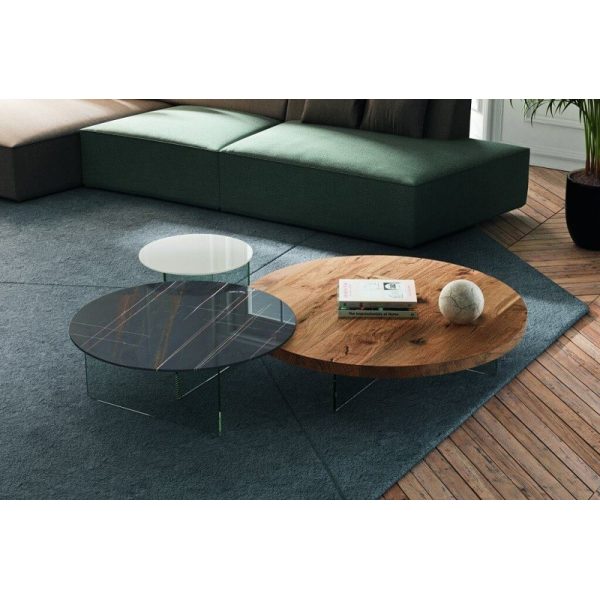 Tavolino AIR ROUND H.32 xglass - LAGO