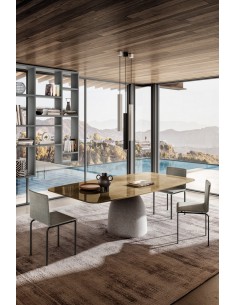 Tavolo JANEIRO vetro opaco...