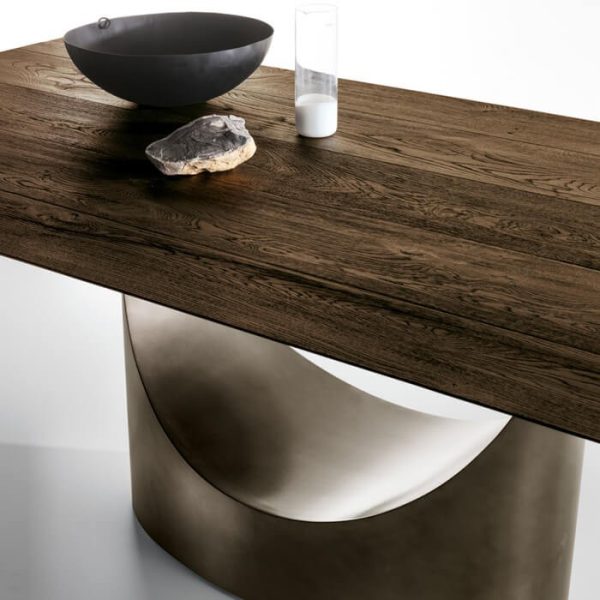 Tavolo U TABLE ovale vetro lucido - LAGO