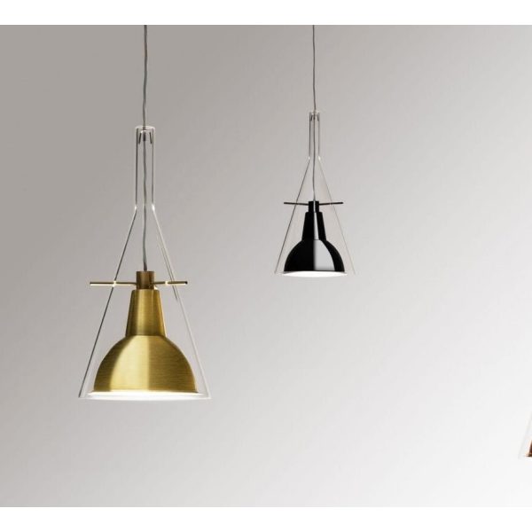 Lampada a sospensione FLUTE NERA-Ottone - FontanaArte