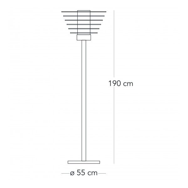 Lampada da Terra 0024 Ø 55 H 190 - FontanaArte