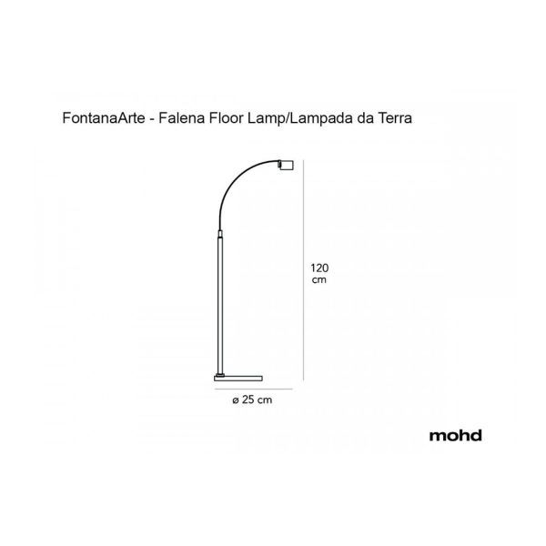 Lampada da terra Falena Ø 25 H 120
