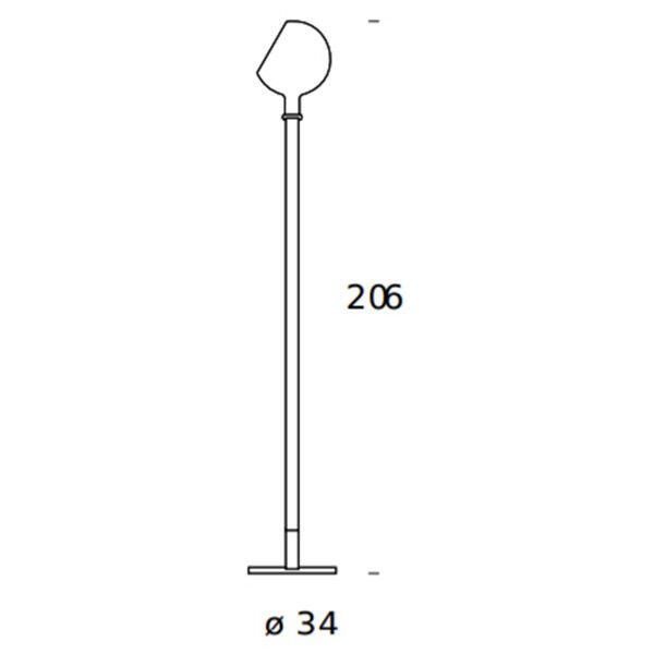 Lampada da terra Parolona Ø 34 H 206