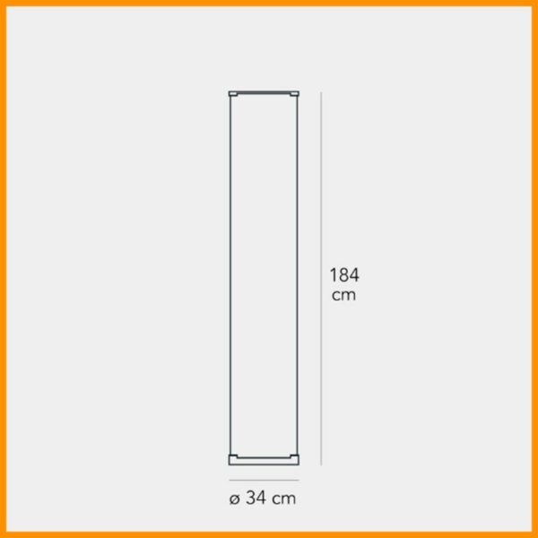 Lampada da terra Pirellone Ø 34 H 184
