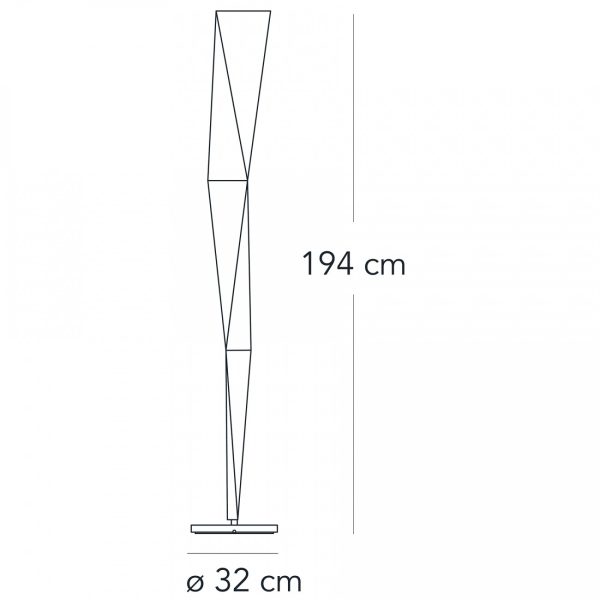 Lampada da Terra VERTIGO Ø 32 H 194 - FontanaArte