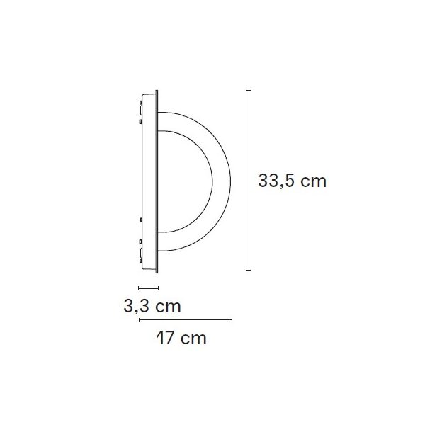 Oort sistema LED 8W 3000K 760LM Lampada da parete L. 17 H 33.5