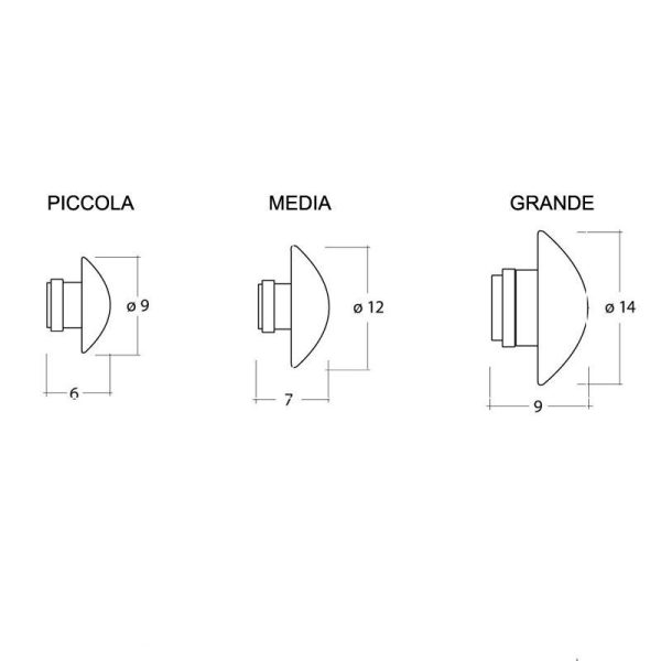 Sillaba Media lampada da parete L 7 Ø 11.2