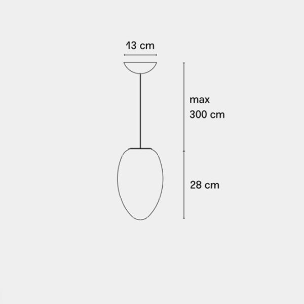 Lampada Uovo a sospensione H 28