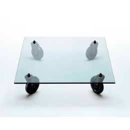 FONTANA Tavolo con Ruote L .110 X P110 - FontanaArte