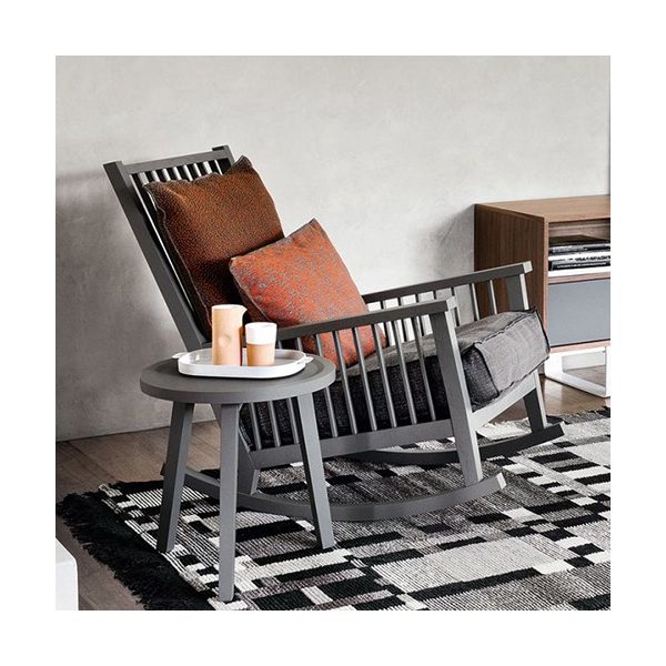 GRAY 09 Gervasoni, poltrona a dondolo in stile contemporaneo