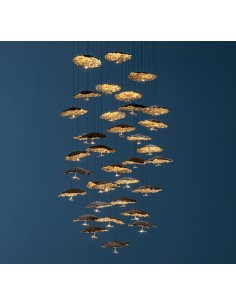Gold Moon Chandelier -...