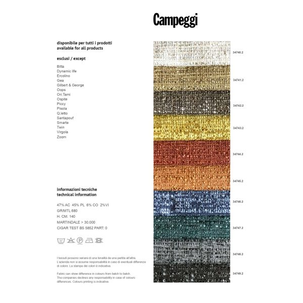 Quilt | Divano letto trapuntato dinamico di Campeggi Design - IDA' Interni D'Autore