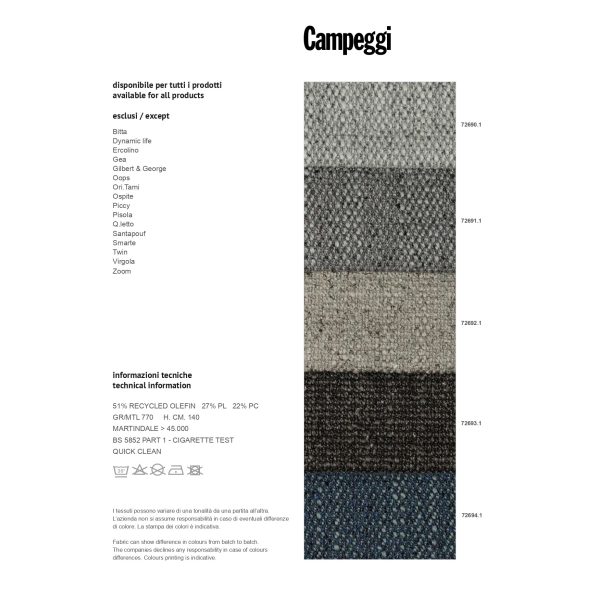 Quilt | Divano letto trapuntato dinamico di Campeggi Design - IDA' Interni D'Autore