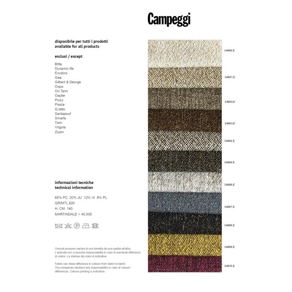 Quilt | Divano letto trapuntato dinamico di Campeggi Design - IDA' Interni D'Autore