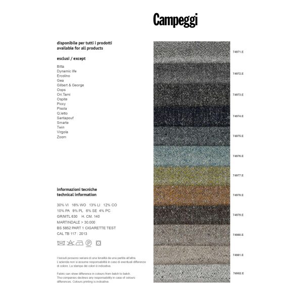 Quilt | Divano letto trapuntato dinamico di Campeggi Design - IDA' Interni D'Autore
