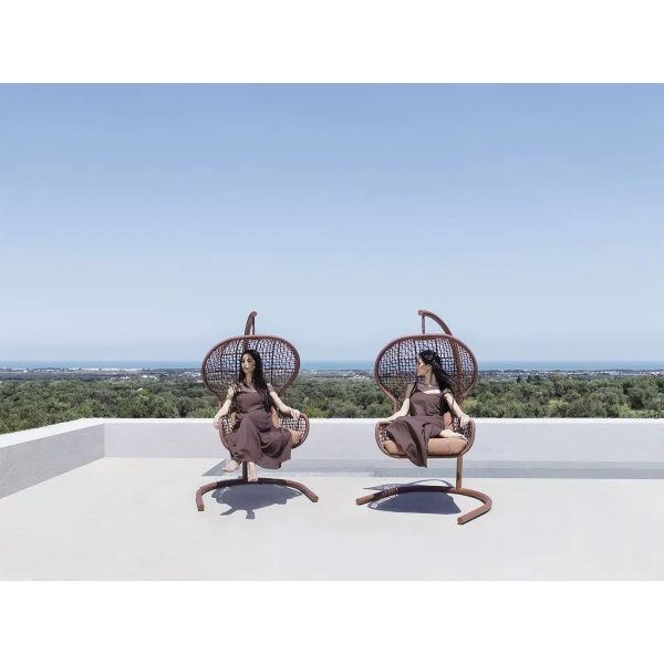 Emma Nido | Poltrona sospesa in intreccio outdoor di Varaschin Design - IDA' Interni D'Autore