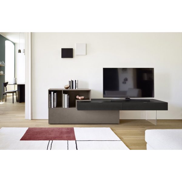 Mobile TV Lampo Open | Sangiacomo TV Unit design contemporaneo - IDA' Interni d'Autore