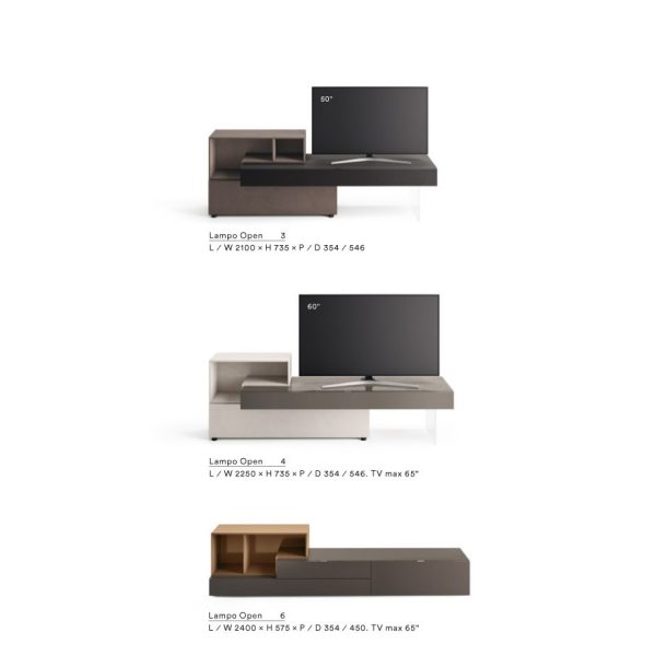 Mobile TV Lampo Open | Sangiacomo TV Unit design contemporaneo - IDA' Interni d'Autore