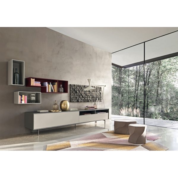 Mobile TV Lampo Open | Sangiacomo TV Unit design contemporaneo - IDA' Interni d'Autore