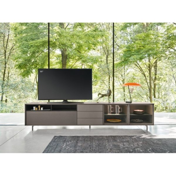 Mobile TV Lampo Open | Sangiacomo TV Unit design contemporaneo - IDA' Interni d'Autore
