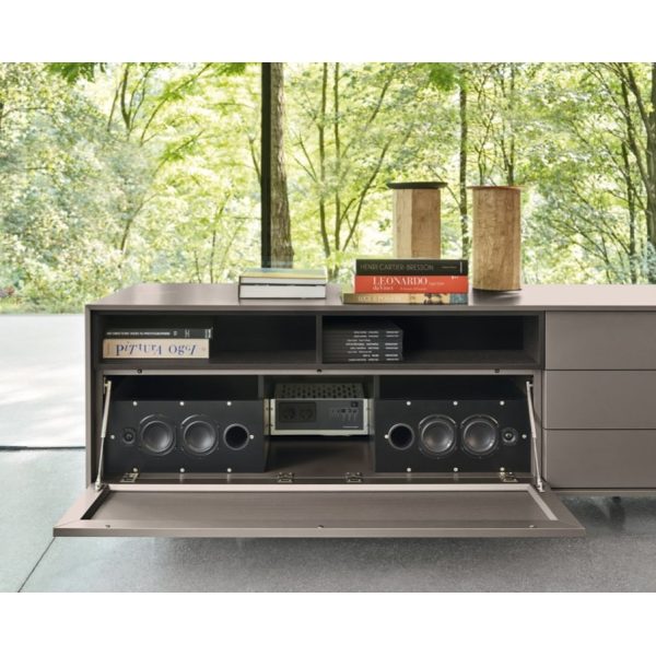 Mobile TV Lampo Open | Sangiacomo TV Unit design contemporaneo - IDA' Interni d'Autore