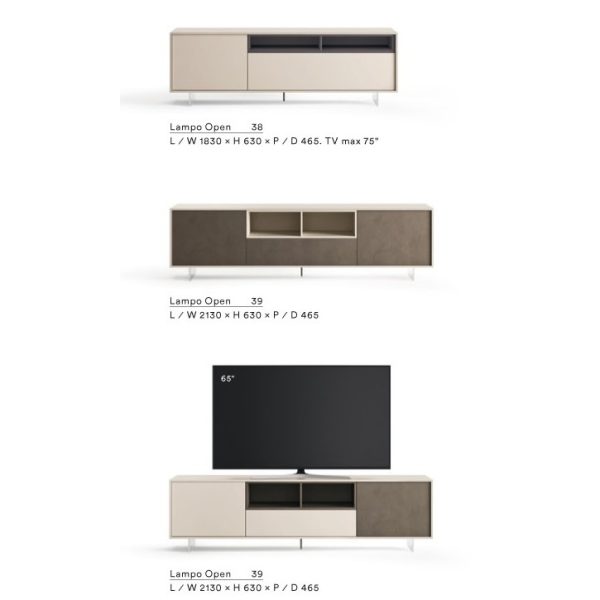 Mobile TV Lampo Open | Sangiacomo TV Unit design contemporaneo - IDA' Interni d'Autore