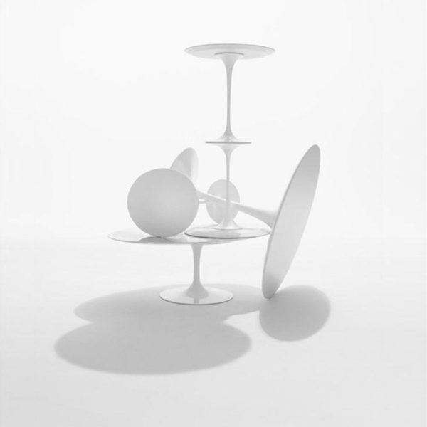Saarinen High Tables | Tavoli alti in marmo e alluminio di Knoll - IDA' Interni d'Autore