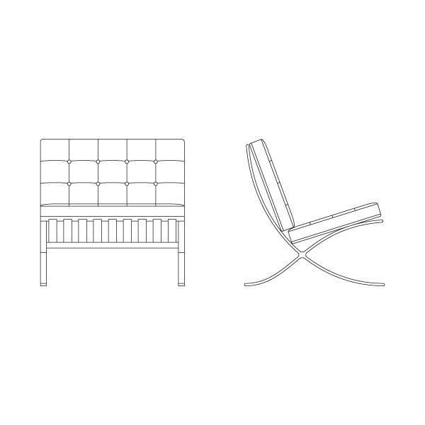 Barcelona Chair | Icona di design in acciaio e pelle Knoll - IDA' Interni d'Autore