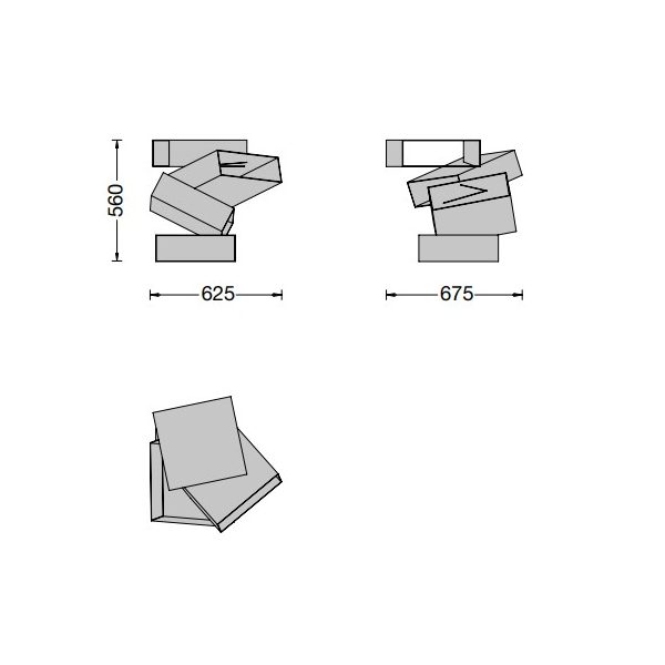 Balancing Boxes | Tavolino scultoreo Balancing Boxes di Porro - IDA' Interni d'Autore