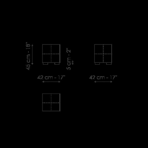 Squaring bench and pouf